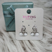 Сережки 'Xuping' Фіаніт (Родій) 085587