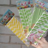 Лот 120 шт,10 наборов.трубочки котельные с наклейками