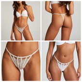 Hunkemoller! Витончені жіночі труси, стрінги Хл розмір snow white! Лот 726