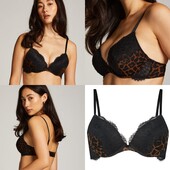 Hunkemoller! Ефектний жіночий бюстгалтер з леопардовим принтом 75В пуш-ап! Лот 32