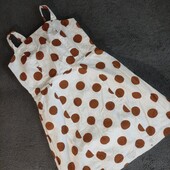 Primark uk12 бавовняна сукня в горох