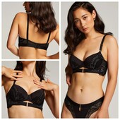 Hunkemoller! Дуже гарний жіночий бюстгальтер зі срібною ниткою 70Д caviar! Лот 48