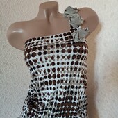 Кофточка Топ через одне плече шоколад S. Нарядний топ. 3500