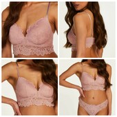 Hunkemoller! Комфортний жіночий бюстгальтер без кісточок 75Е pale mauve! Лот 50