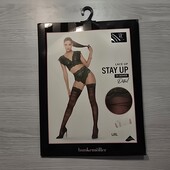 Hunkemoller! Капронові жіночі панчохи з мереживом Л/Хл розмір kombu green! Лот 34