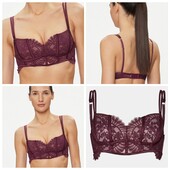 Hunkemoller noir! Звабливий мереживний жіночий бюстгалтер S розмір italian plum! Лот 440