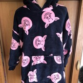 Меховушка, плюшева туника, худи, 11-12 р 152 см, M&S. percy pig. слип, пижама