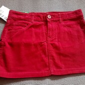 Красивая, приятная к телу вельветовая юбка от Benetton, р.160
