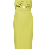 Asos design uk10 віскозна сукня бодікон фісташка