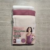 Есмара! Трикотажна жіноча майка в рубчик з мереживом 40/42 євро 46/48 наш 3 шт! Лот 306