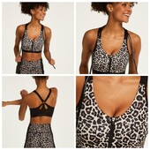 Hunkemoller! Жіночий спортивний топ 70С леопард smoke gray! Лот 602