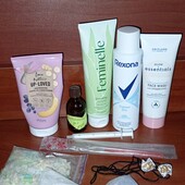 Лот 10шт. Дезики rexona, соль для ванн, антисептик, гель для бритья, для умывания, кондиционер для в