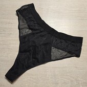 Hunkemoller! Напівпрозорі високі жіночі труси, стрінги S розмір caviar! Лот 39