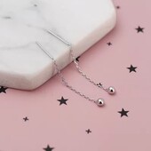 Маленькі металеві сережки-краплі, модні довгі висячі сережки