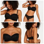 Hunkemoller! Жіночий бюстгальтер з мереживом, анжеліка 80С black! Лот 95