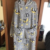 Меховушка довга, плюшева туника, халат, плаття, худи, 4-6XL. слип, пижама