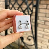 Срібні сережки з перлинкою s925