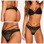 Hunkemoller! Мереживні жіночі труси, стрінги, страп-панти Хл розмір caviar! Лот 161