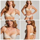 Hunkemoller! Мереживний жіночий бюстгальтер на кісточках 75С, краще 80В off white! Лот 868