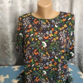 Блузка из иск.шёлка на женщину XL/XXL,см.замеры