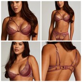 Hunkemoller private collection! Спокусливий жіночий бюстгалтер на кісточках 70Д rose brown! Лот 414