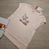 Tom & Jerry! Трикотажная футболка для девочки! 98/104! Лот 5600! Маленький нюанс! Лот 139