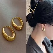 Модні металеві сережки, сережки-краплі, vintage сережки-кільця, трендові класичні сережки