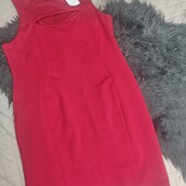New look, uk18 червона сукня з ефектним вирізом