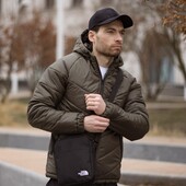 Комплект чоловічий: куртка Active TNF хакі + штани tnf чорні. Барсетка tnf у подарунок!