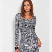 Сукня в сірий леопардовий принт H&M