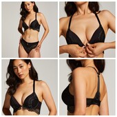 Hunkemoller! Жіночий бюстгальтер зі сріблом і застібкою спереду 70Д perfect plunge! Лот 7