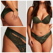 Hunkemoller! Стильні жіночі труси з мереживом Л розмір kombu green! Лот 444