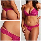 Hunkemoller! Жіночі труси з мереживом, страп-панти 2Хл розмір festival fuchsia! Лот 38