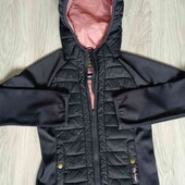 Barbour спортивная лёгкая куртка с капюшоном цвет синий на рост 128/ 134