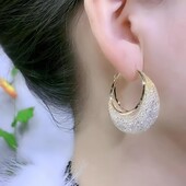 Изысканные крупные нарядные шикарные серьги-кольца !