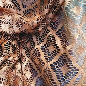 Шикарна люрексова тюль кофейного кольору.