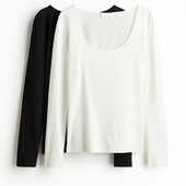 ❣️H&M лонгслів білий