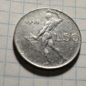 Монета Італії 50 лір 1959
