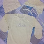 Набір з шапочками для манюні на літо з рібани (100 чесана бавовна)