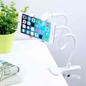 Універсальний гнучкий тримач для телефона смартфона з прищіпкою чорний 