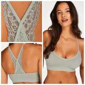 Hunkemoller! Комфортний жіночий бюстгальтер, топ-бюст з гарною спинкою Xs розмір smoke! Лот 78