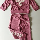 Бавовняний костюм рожевий Arin crewsuit Hummel 80