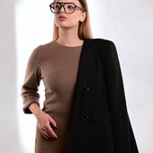 Тм Exelusive! Жіноча сукня в рубчик в коричневому кольорі