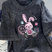 Футболка принт Зайчик , розмір xxl, 100 c