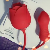 Распродажа!!!! Lovehoney рower рetal 2 в 1 , вибратор Love Egg Thrusting+ чувственное всасывание