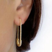 Акція!!! Элегантные серьги- шпильки с блестящими кубическими циркониями, позолота 585 пробы, 18К
