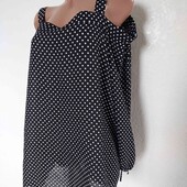 Легка жіноча блузка в горошок: oversize 22 us/26