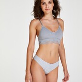 Трусики жіночі сірі безшовні стрінги бавовняні hunkemoller євро розмір хл.
