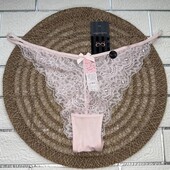 Трусики жіночі мереживні ніжно-рожеві hunkemoller євро розмір хл.