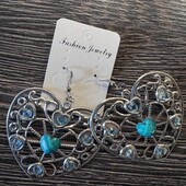 Сережки ажурне серце